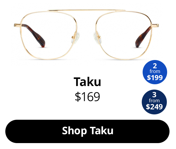Taku optical gold glasses frame.