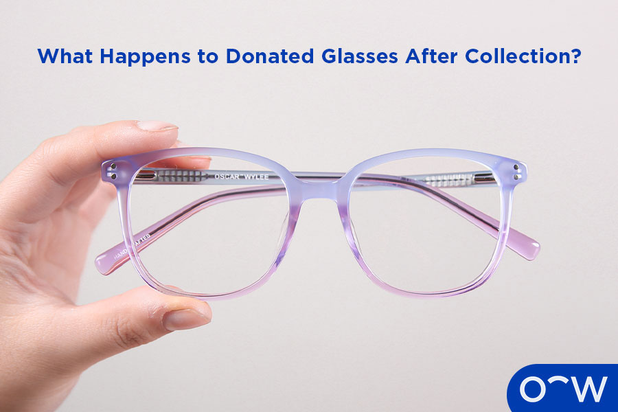 A photo of someone holding a pair of glasses.