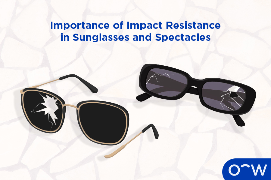 A graphic of broken sunglasses on the ground