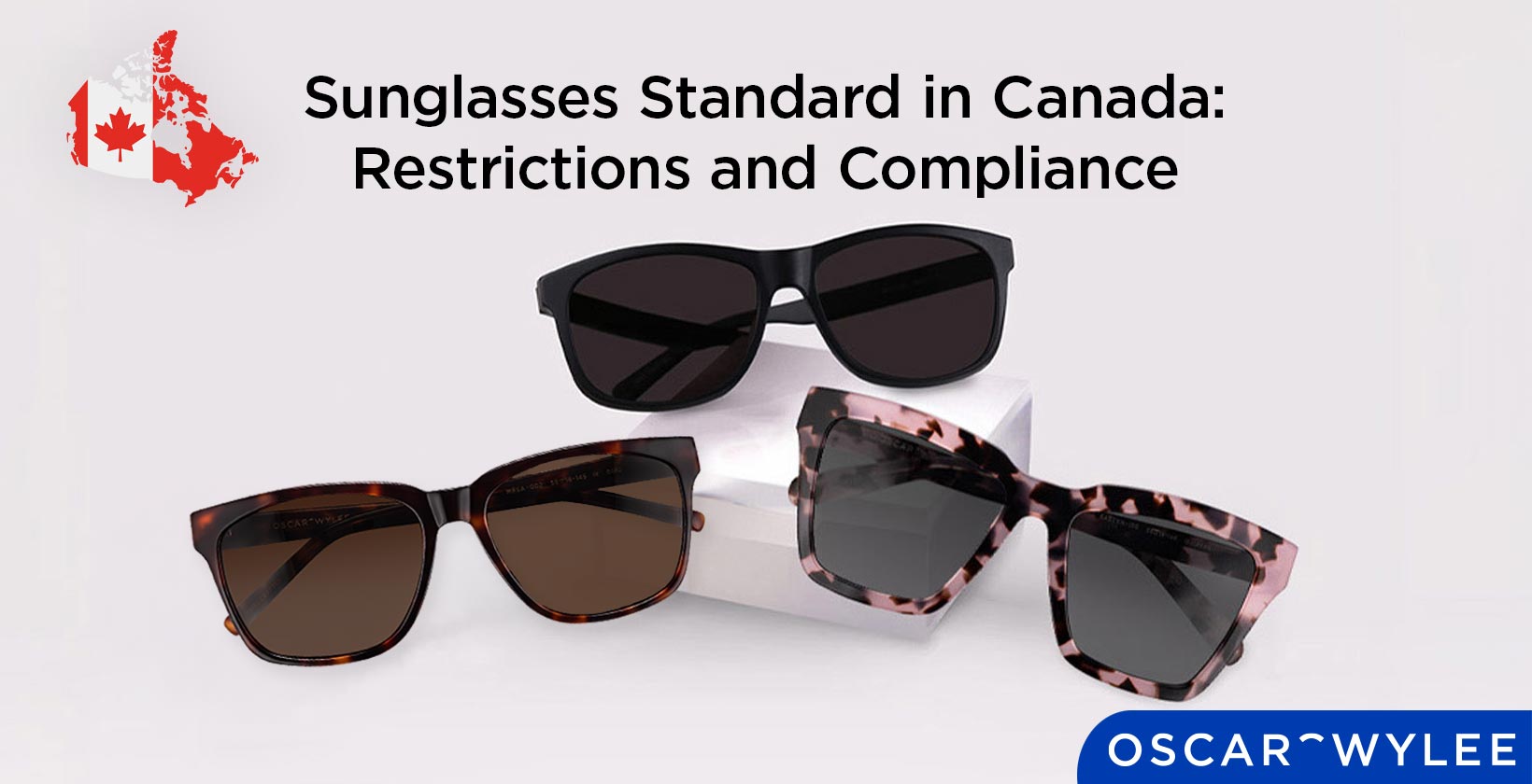 Sunglasses with UV protection meeting Canadian safety standards