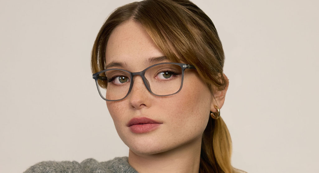 Female Wearing Oscar Wylee Canada TR/Ultem material Glasses