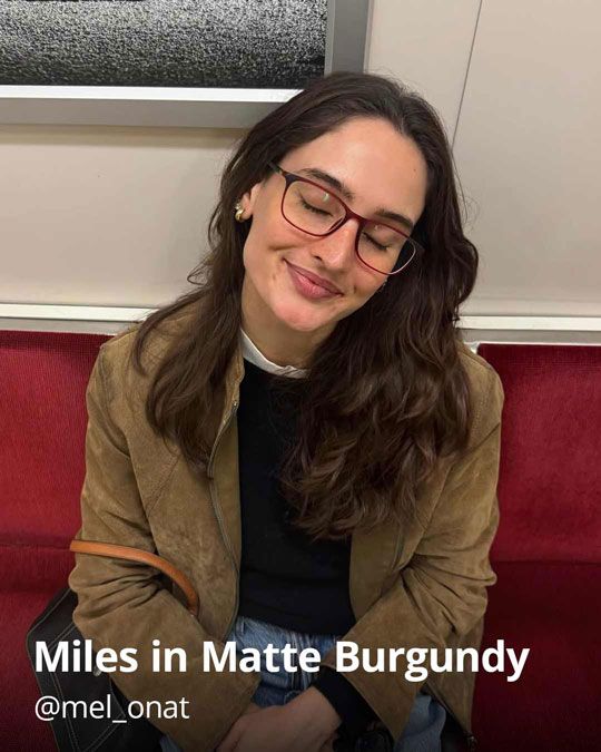 Miles in Matte Burgundy